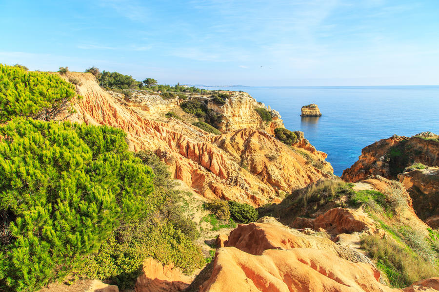A view of a Parque Natural da Ria Formosa near Faro, Portugal