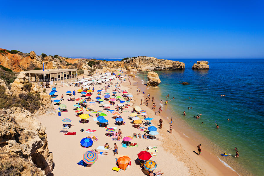 Sao Rafael beach in Albufeira, Algarve region, Portugal