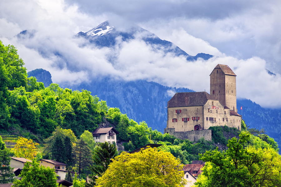 Old medieval castle of Sargans, ?anton of St. Gallen, Switzerland