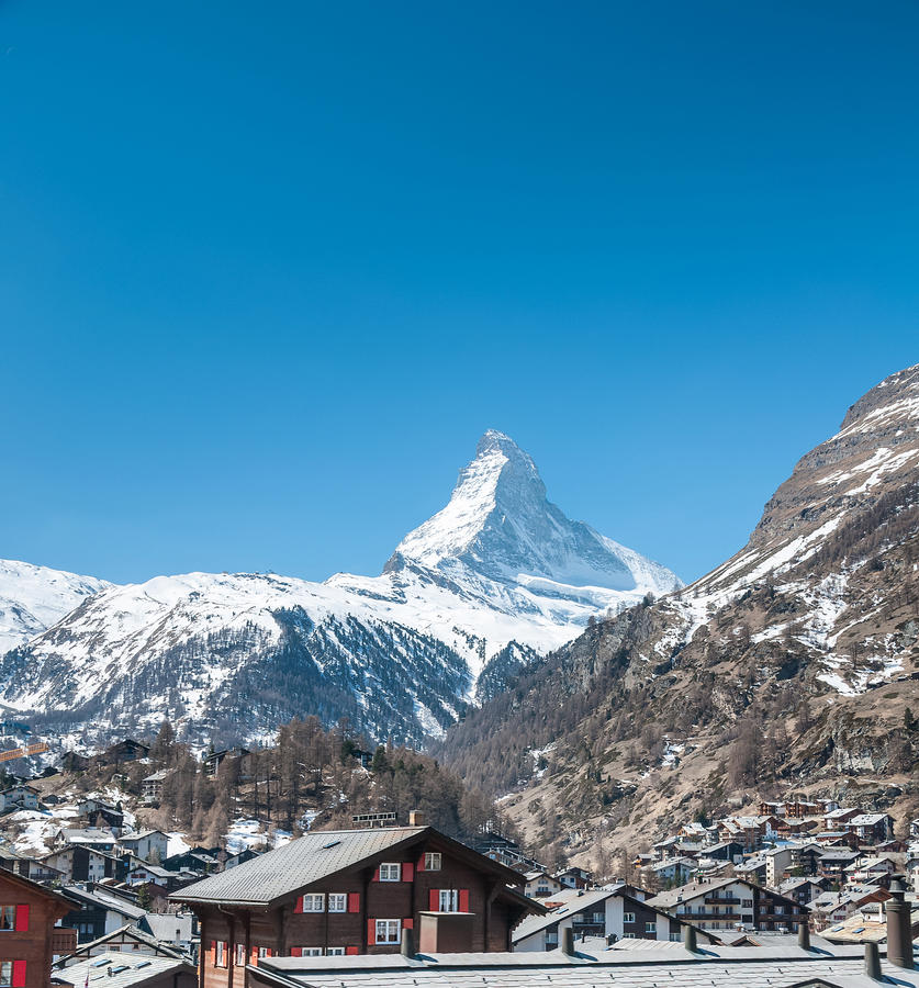 A small switzerland village near Matterhorn