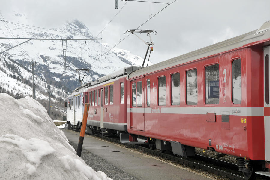 Bernina Express near St Moritz