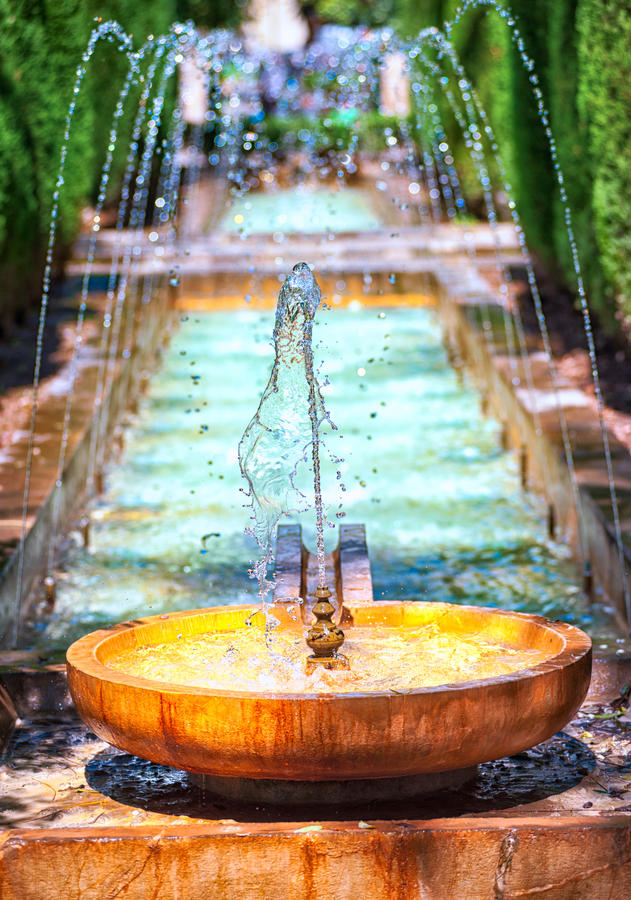 Fountain in the garden of Palma de Majorca, Spain