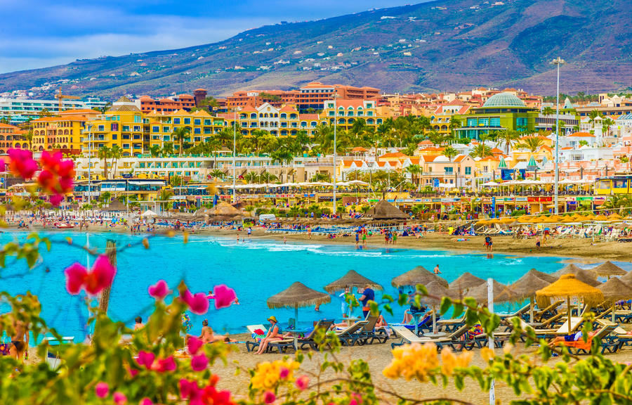 Amazing Fanabe beach in Tenerife, Canary Islands, Spain