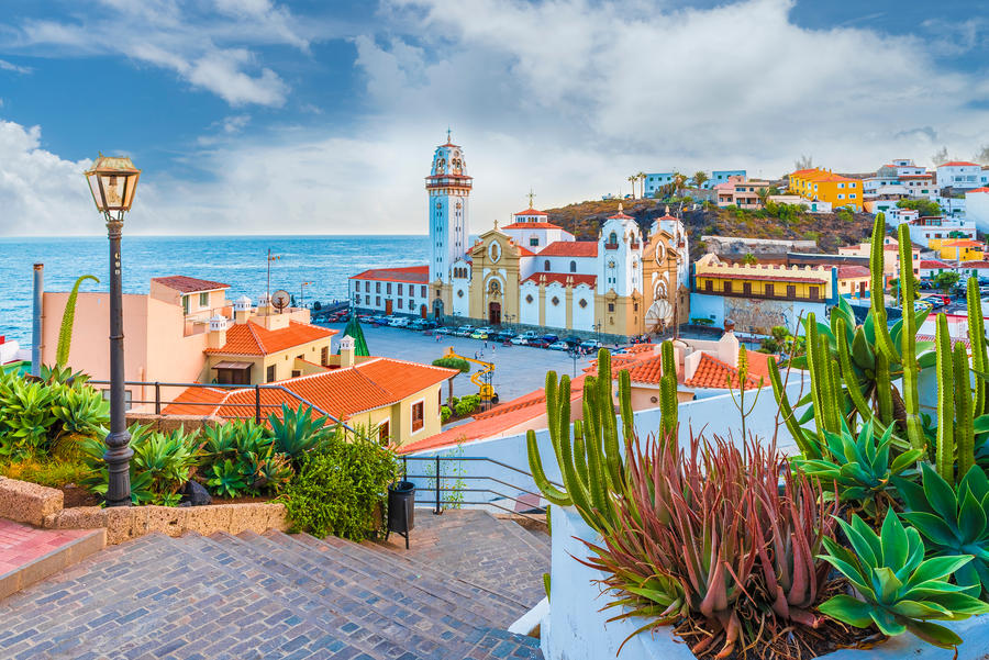 View of Candelaria town of  Tenerife, Canary Islands, Spain