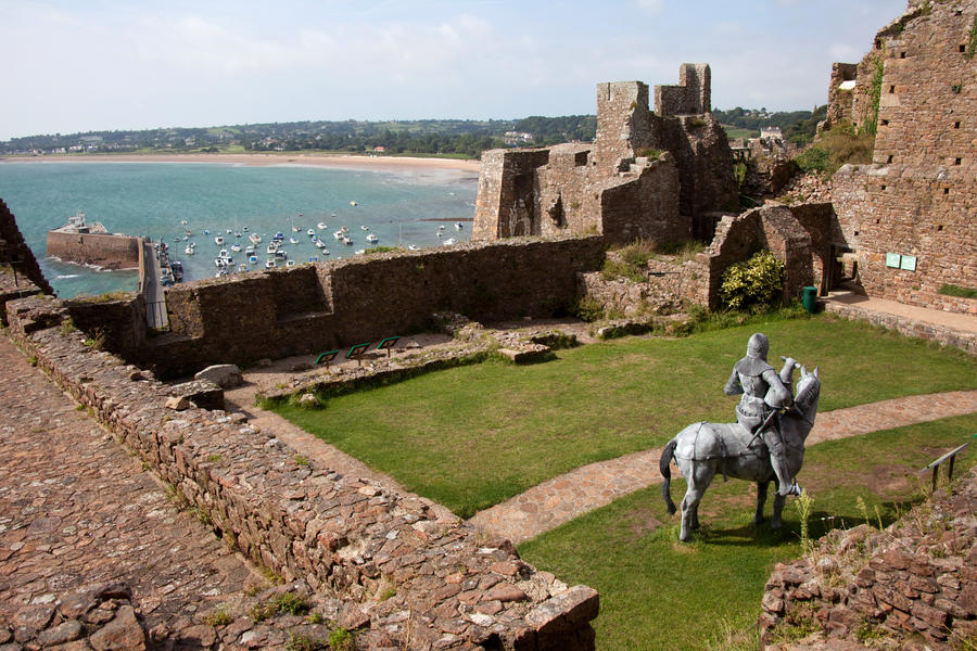 Gorey Harbour and Mont Orgueil CastleJersey Channel Islands