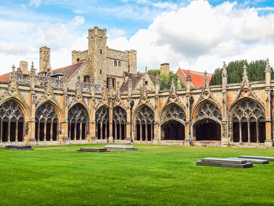 High dynamic range HDR The Canterbury Cathedral in Kent England UK