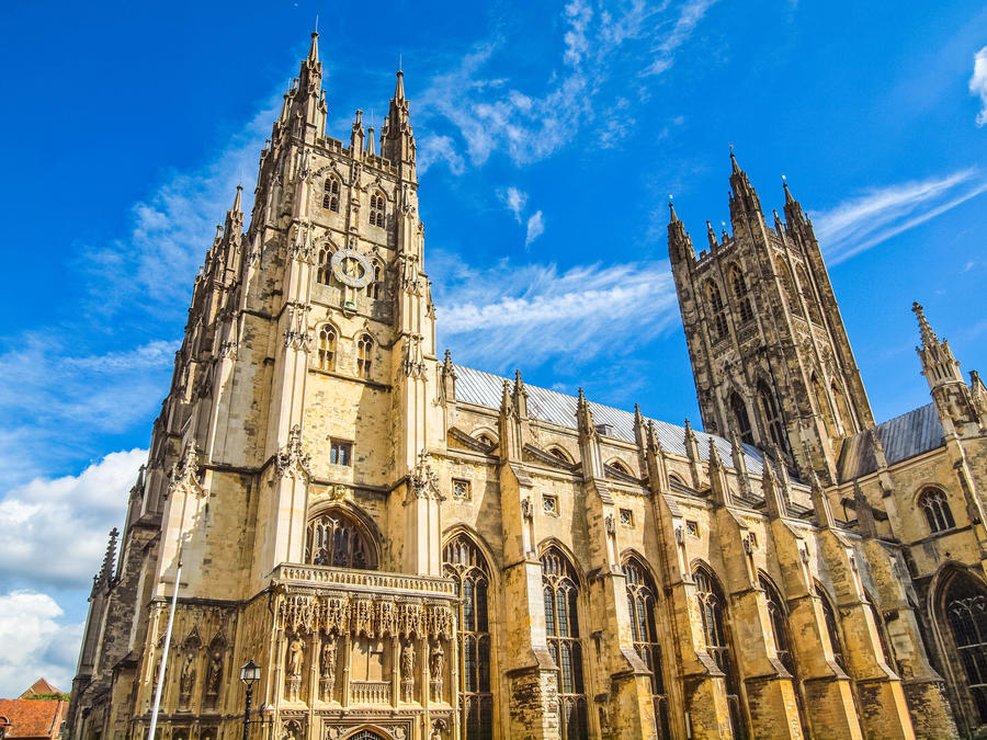 High dynamic range HDR The Canterbury Cathedral in Kent England UK