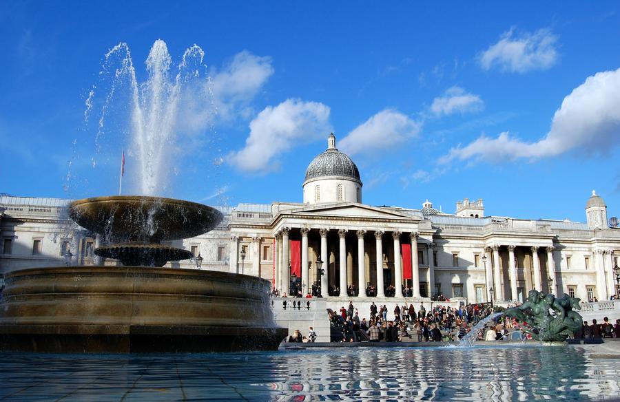 Trafalgar square in London, UK