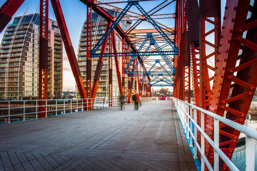 The Detroit Bridge in Salford Quays, Manchester, England