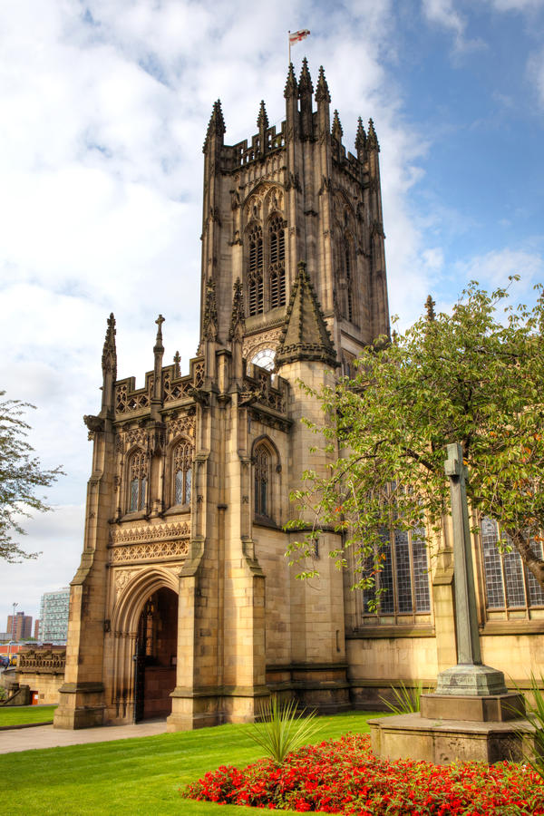 The Cathedral and Collegiate Church of St Mary, St Denys and St George in Manchester.