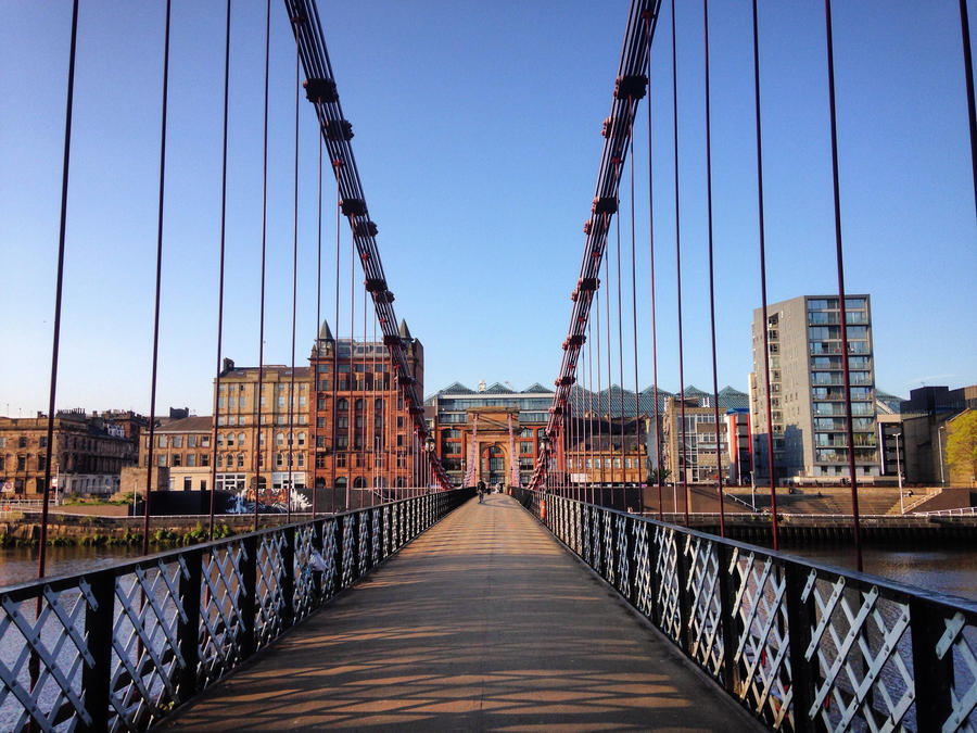 Bridge across the Clyde in Glasgow, Scotland