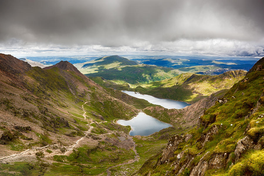 Stormy skies over Snowdonia, North Wales, UK