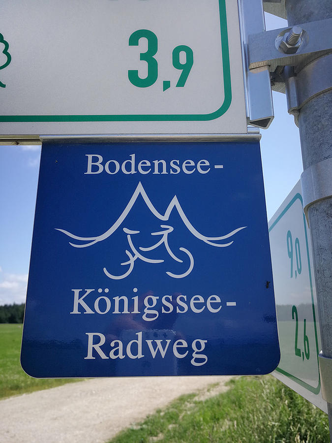 Radwegschild Bodensee-Königssee-Radweg