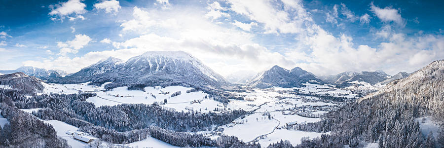 Ruhpolding Winter Panoramabild