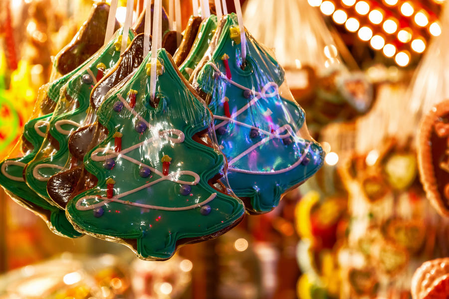 Confectionery stall at Winter Wonderland in London