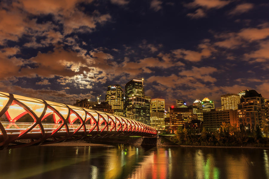 Calgary at night