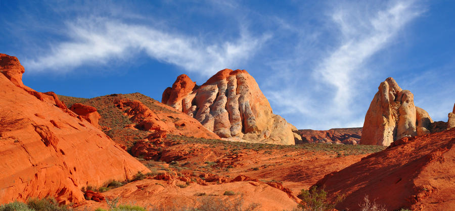 Rock formations in Valley of Fire State Park, Nevada.