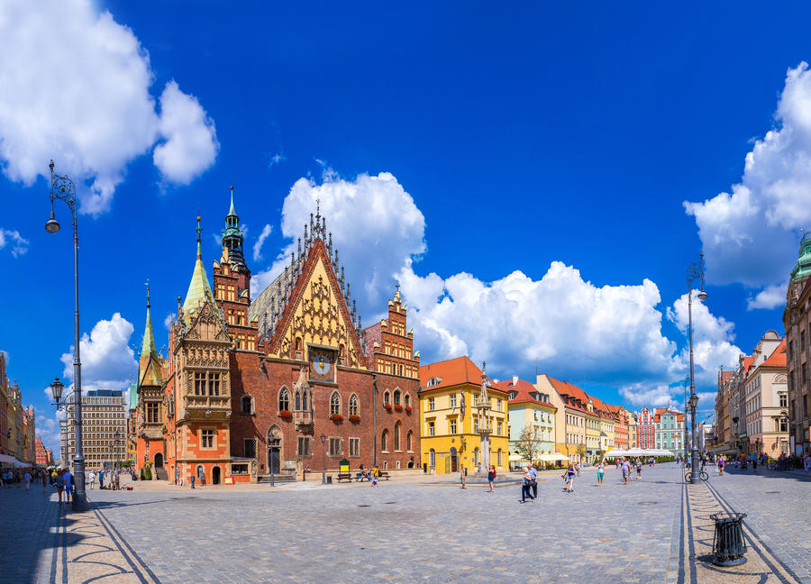 Old City Hall in Wroclaw, Poland in a summer day