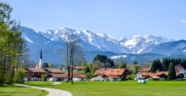 little village arzbach near bad toelz - bavaria