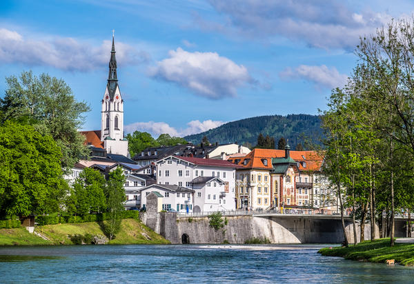 famous church in bad toelz - bavaria - germany - stadtpfarrkirche