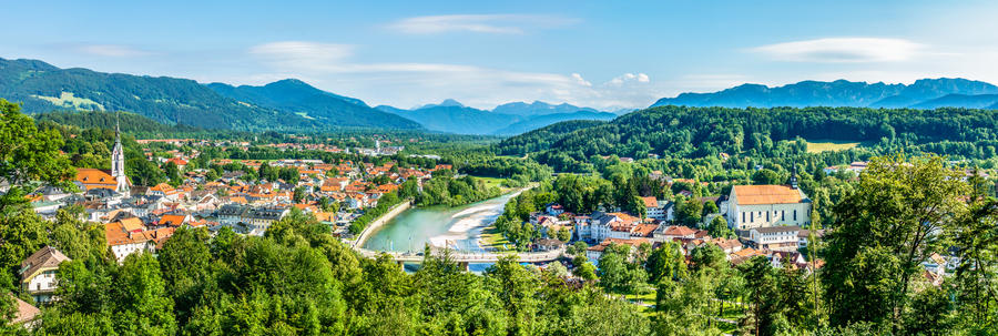 famous old town of bad toelz - bavaria - germany
