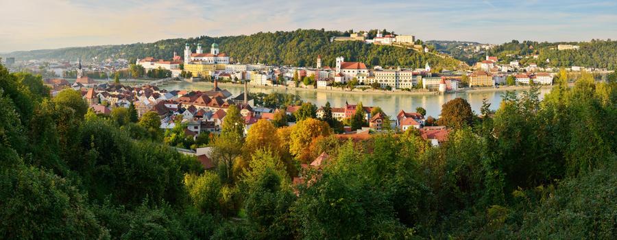 Passau Panorama on the City.