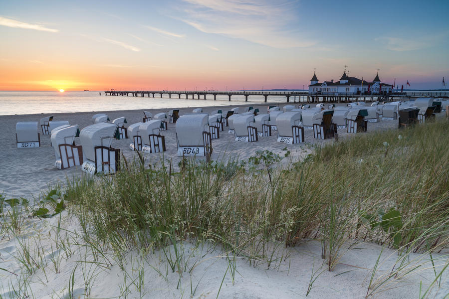 Ahlbeck pier, a landmark of Usedom Island