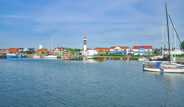 Harbor of Timmendorf on Poel Island at baltic Sea near Wismar,Mecklenburg westerrn Pomerania,Germany