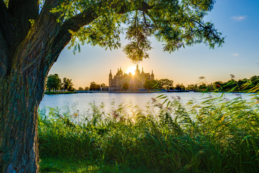 Schwerin Palace, or Schwerin Castle (Schweriner Schloss), located in the city of Schwerin, the capital of Mecklenburg-Vorpommern state, Germany