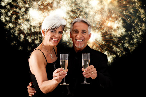 New Year's Senior Couple