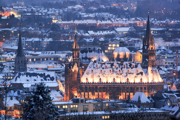 Aachen christmas winter. Aachen, Germany.