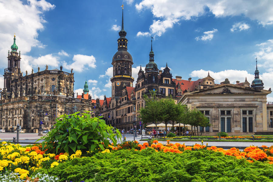 The ancient city of Dresden, Germany. Historical and cultural center of Europe.
