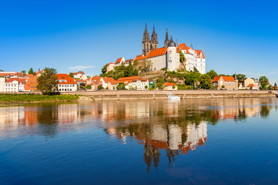 View of Meissen Castle, Saxony, early in the morning
