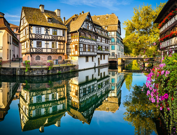 Petite France district in the old town of Strasbourg, France