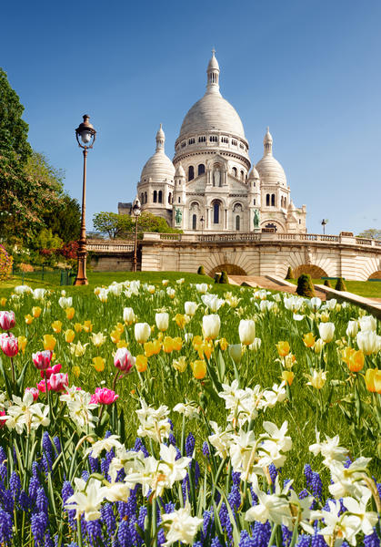 Sacre Coeur Cathedral in spring