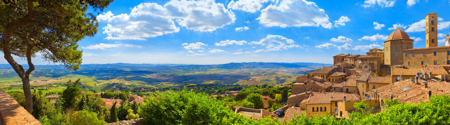 Cityscape from Italy by Volterra in Tuscany.