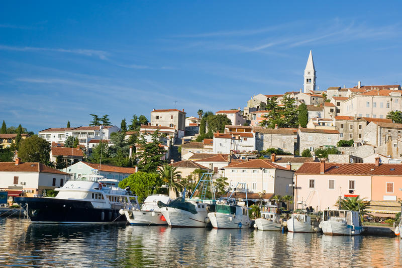 Marina and historical center of Vrsar, Istria, Croatia