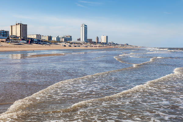 Beach in town Zandvoort, North Holland, Netherlands
