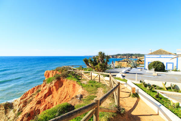 A panorama of Albufeira in Algarve region, Portugal, Europe