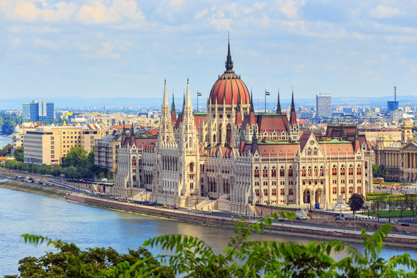 Hungarian Parliament Building in Budapest