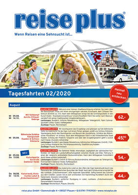 Reiseplus Tagesfahrten 2020