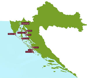 Durch die Kvarner Bucht  bis nach Norddalmatien mit MS Olmissum